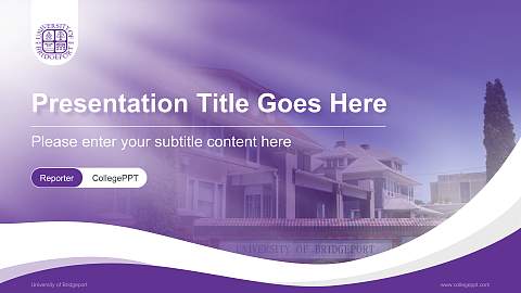 University of Bridgeport Lecture Sharing and Networking Event PPT Template