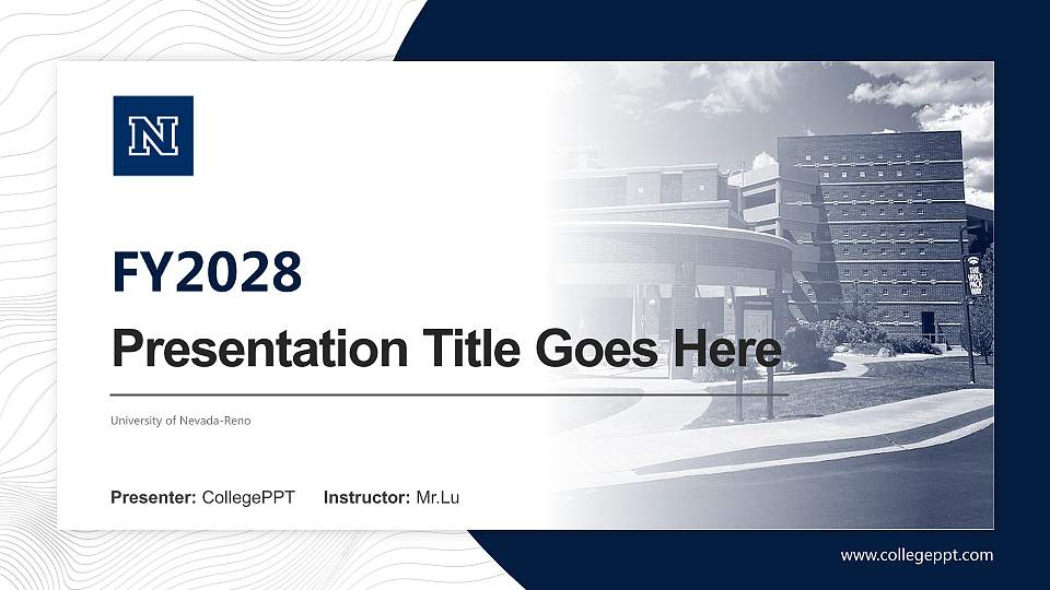 University of Nevada-Reno Academic Presentation/Research Findings Report PPT Template16:9 ratio PPT effect preview image