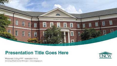 University of North Carolina Wilmington Course/Courseware Creation PPT Template