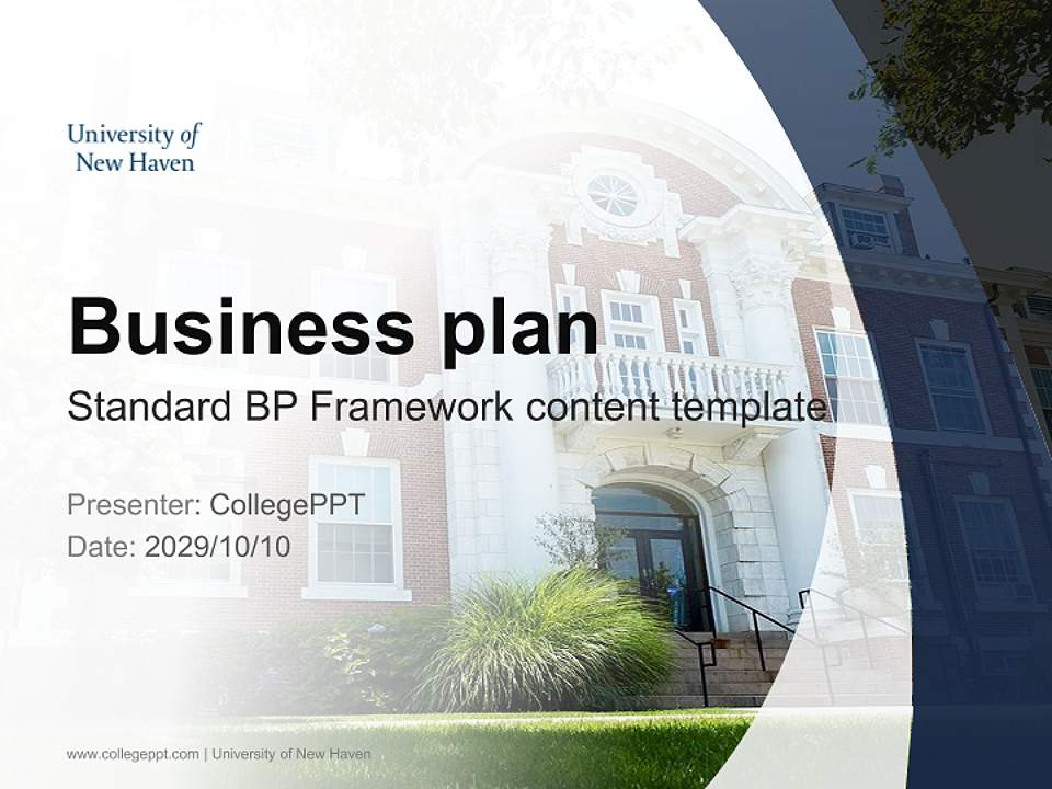 University of New Haven Competition/Entrepreneurship Contest PPT Template4:3 ratio PPT effect preview image9