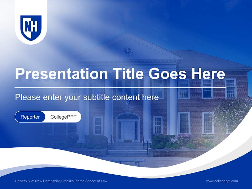 University of New Hampshire-Franklin Pierce School of Law Lecture Sharing and Networking Event PPT Template4:3 ratio PPT effect preview image4