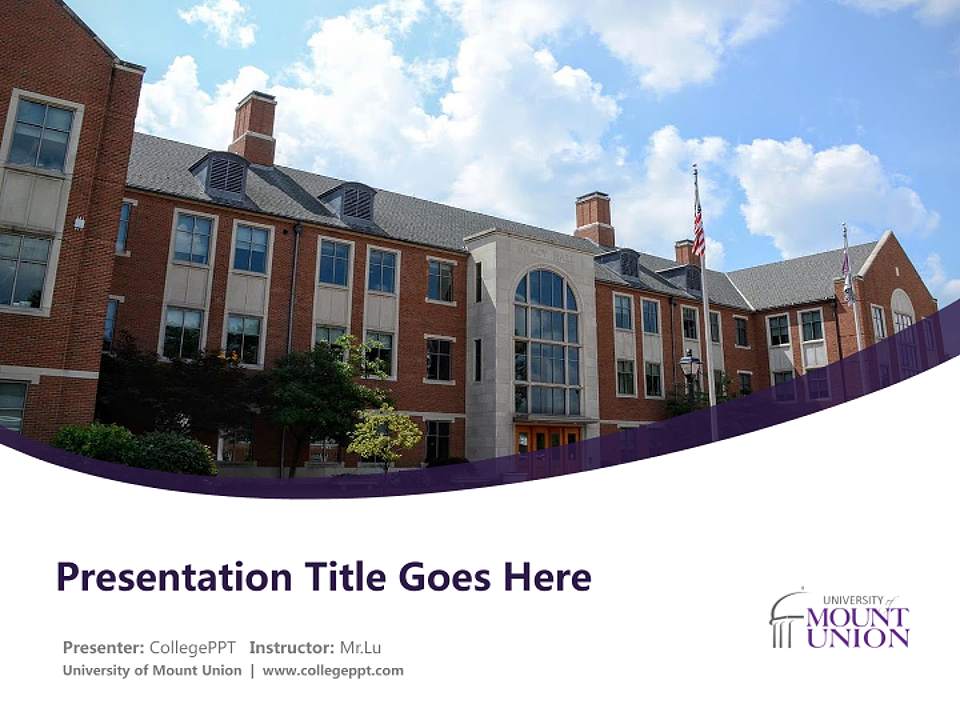 University of Mount Union Course/Courseware Creation PPT Template4:3 ratio PPT effect preview image5