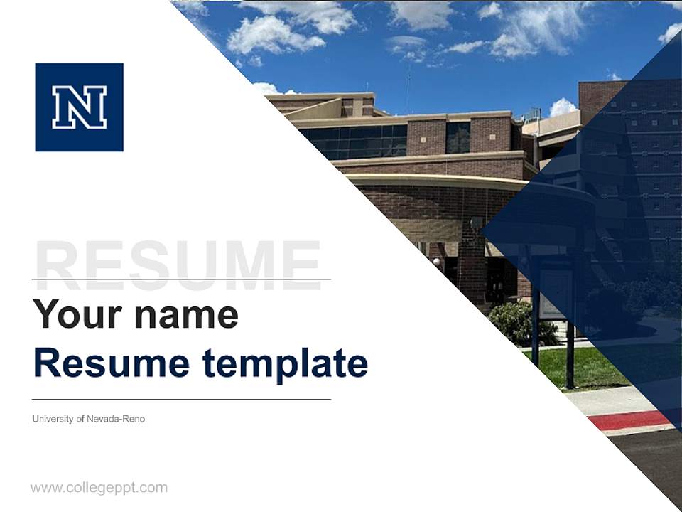 University of Nevada-Reno Resume PPT Template4:3 ratio PPT effect preview image5