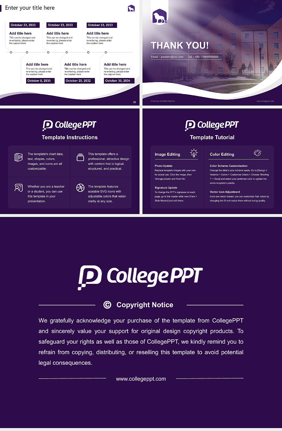 University of North Alabama Lecture Sharing and Networking Event PPT Template4:3 ratio PPT effect preview image4