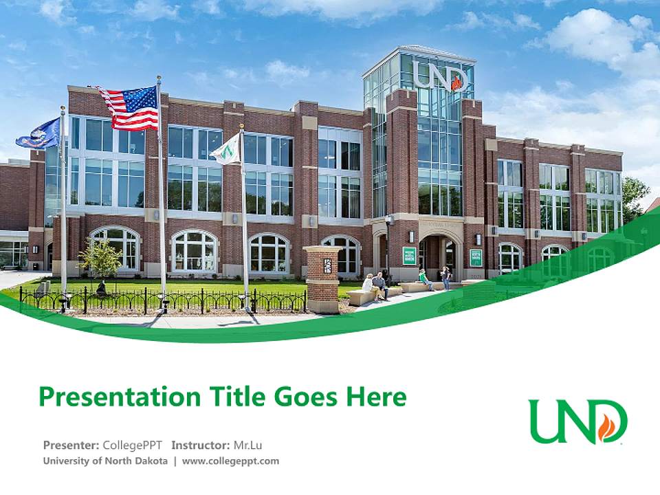 University of North Dakota Course/Courseware Creation PPT Template4:3 ratio PPT effect preview image5