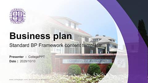 University of Bridgeport Competition/Entrepreneurship Contest PPT Template
