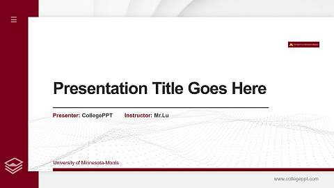 University of Minnesota-Morris Thesis Proposal/Graduation Defense PPT Template