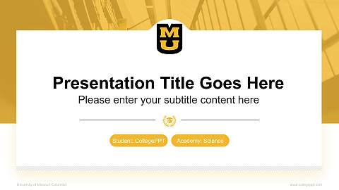 University of Missouri-Columbia National Scholarship Defense PPT Template