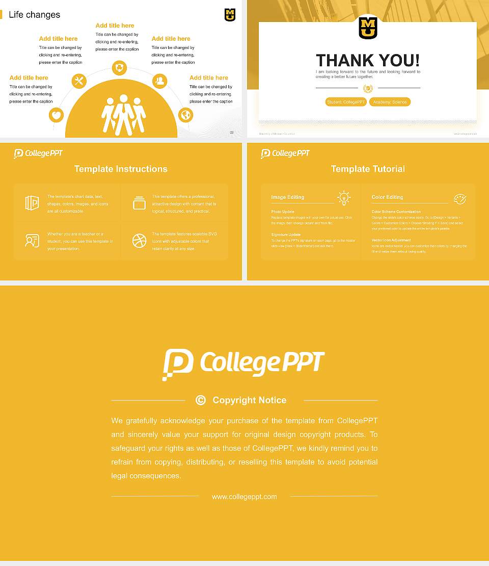 University of Missouri-Columbia National Scholarship Defense PPT Template16:9 ratio PPT effect preview image4