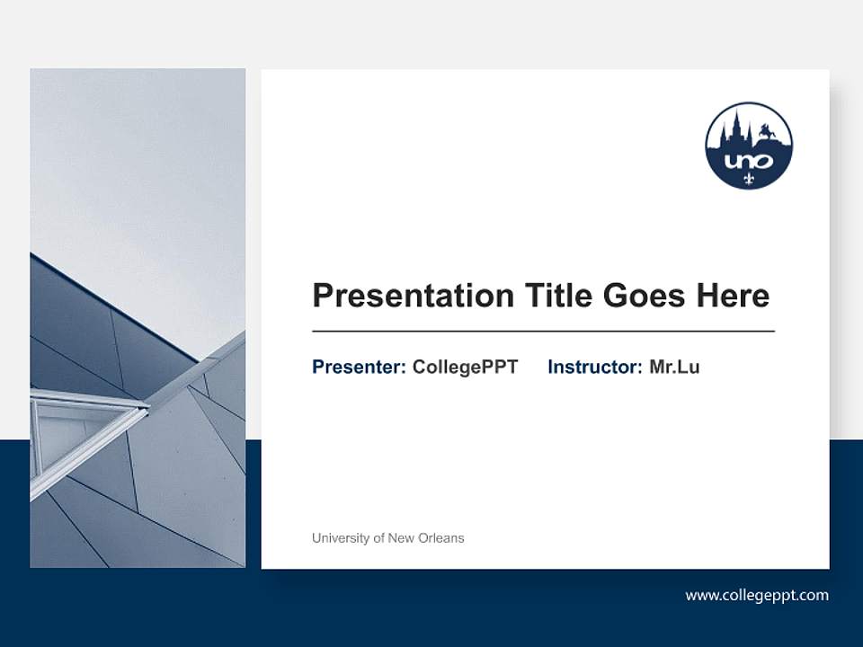 University of New Orleans General Purpose PPT Template4:3 ratio PPT effect preview image6
