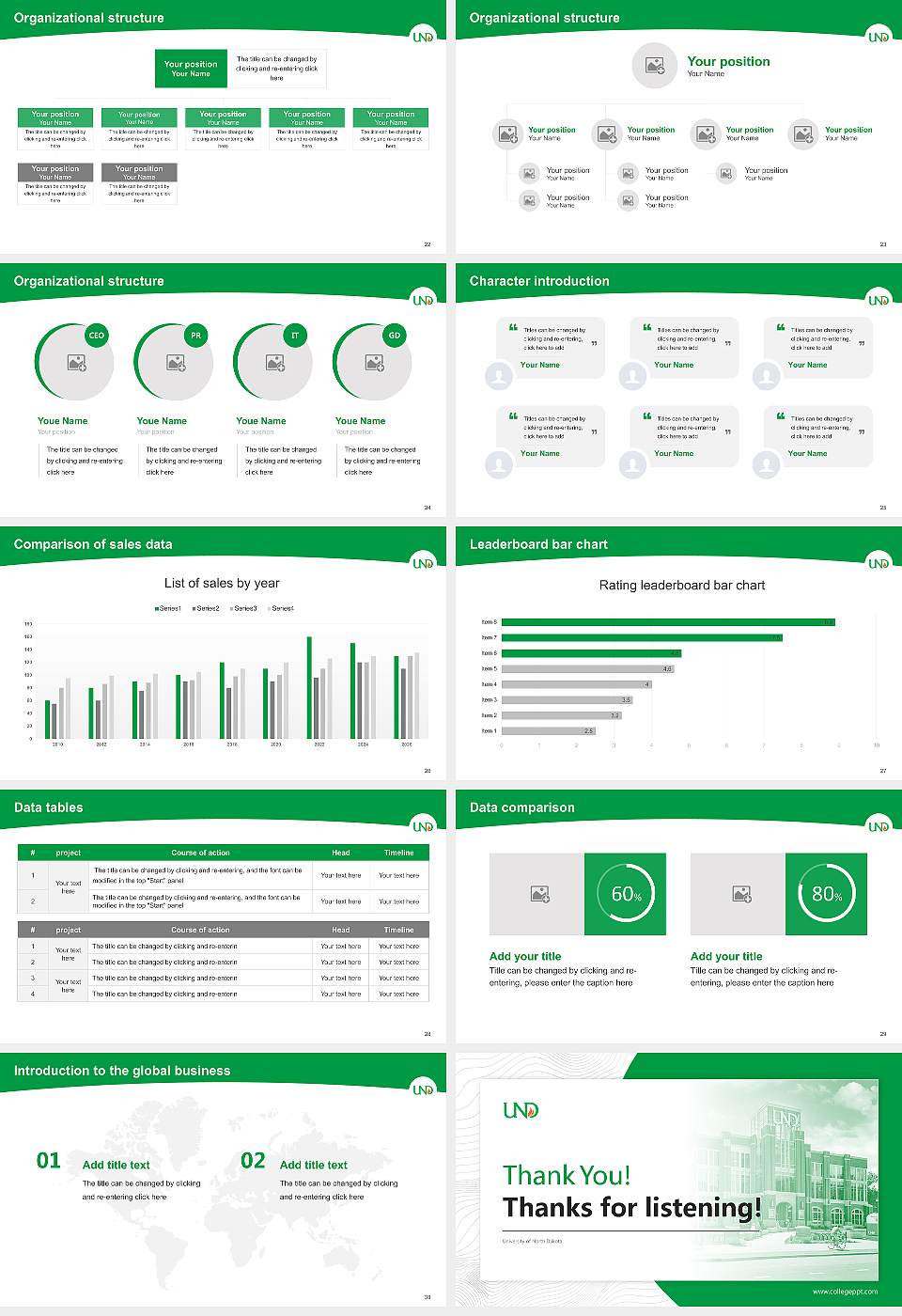 University of North Dakota Academic Presentation/Research Findings Report PPT Template16:9 ratio PPT effect preview image4