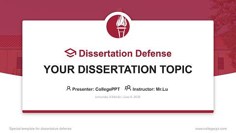 University of Mobile Graduation Thesis Defense PPT Template