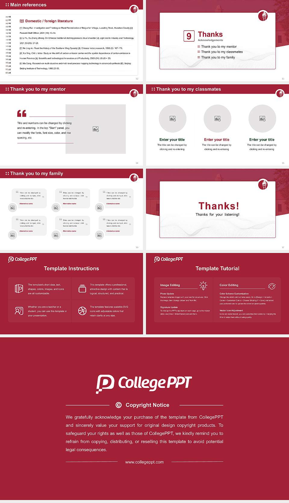 University of Mobile Graduation Thesis Defense PPT Template16:9 ratio PPT effect preview image7