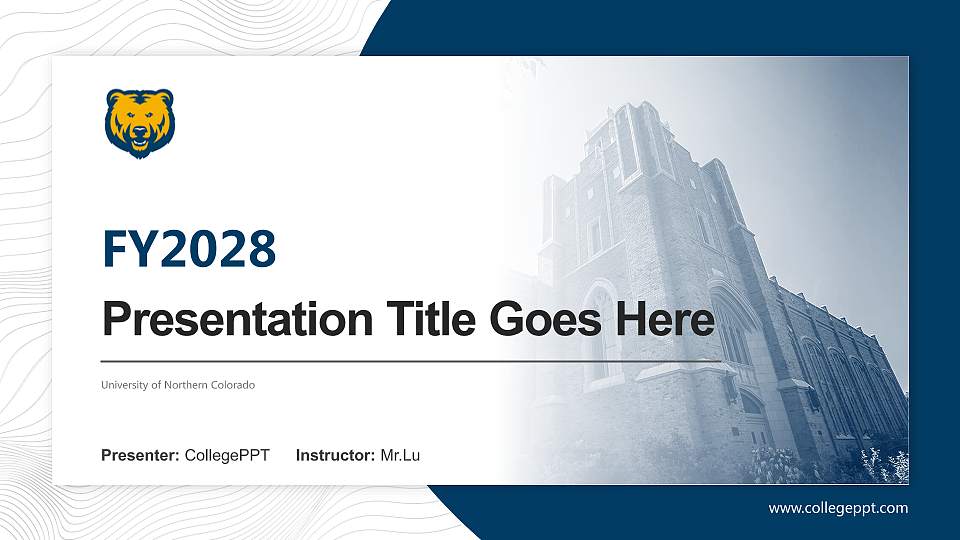 University of Northern Colorado Academic Presentation/Research Findings Report PPT Template16:9 ratio PPT effect preview image
