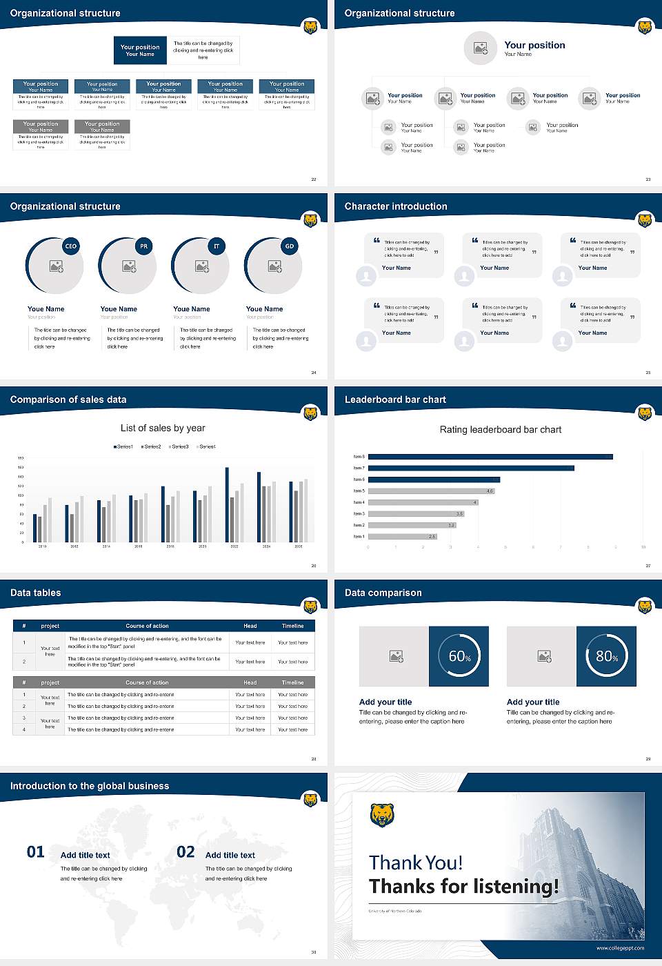 University of Northern Colorado Academic Presentation/Research Findings Report PPT Template16:9 ratio PPT effect preview image4