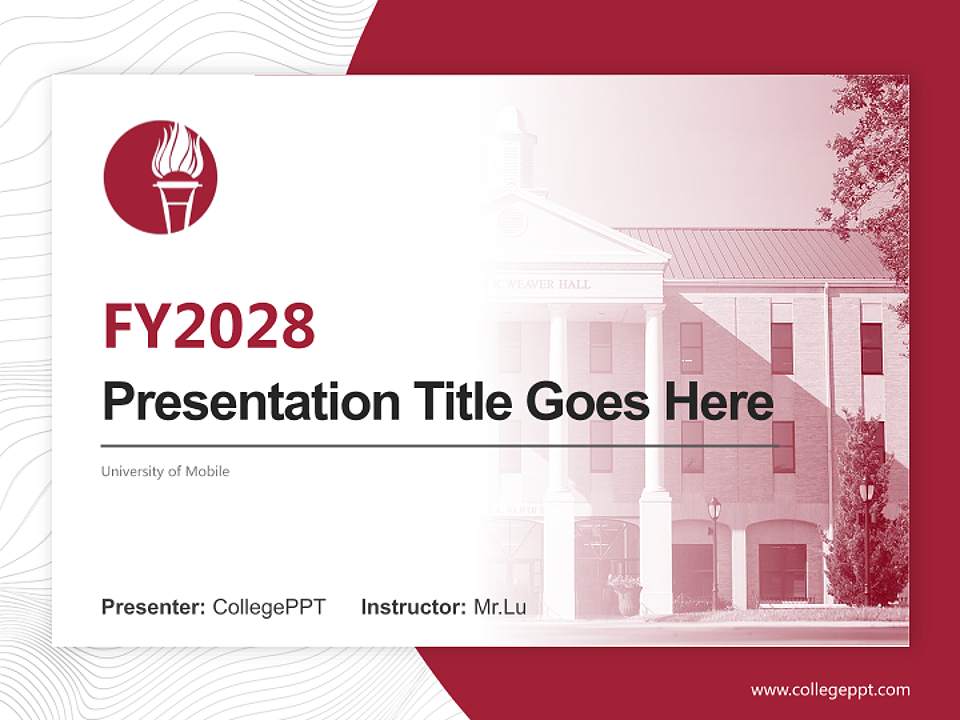 University of Mobile Academic Presentation/Research Findings Report PPT Template4:3 ratio PPT effect preview image5