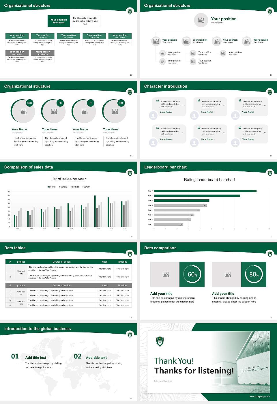 University of Mount Olive Academic Presentation/Research Findings Report PPT Template16:9 ratio PPT effect preview image4
