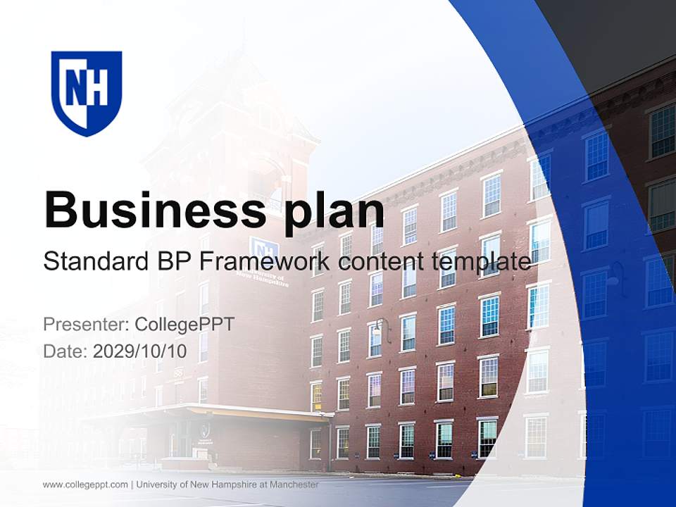 University of New Hampshire at Manchester Competition/Entrepreneurship Contest PPT Template4:3 ratio PPT effect preview image9