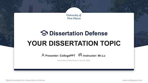 University of New Haven Graduation Thesis Defense PPT Template