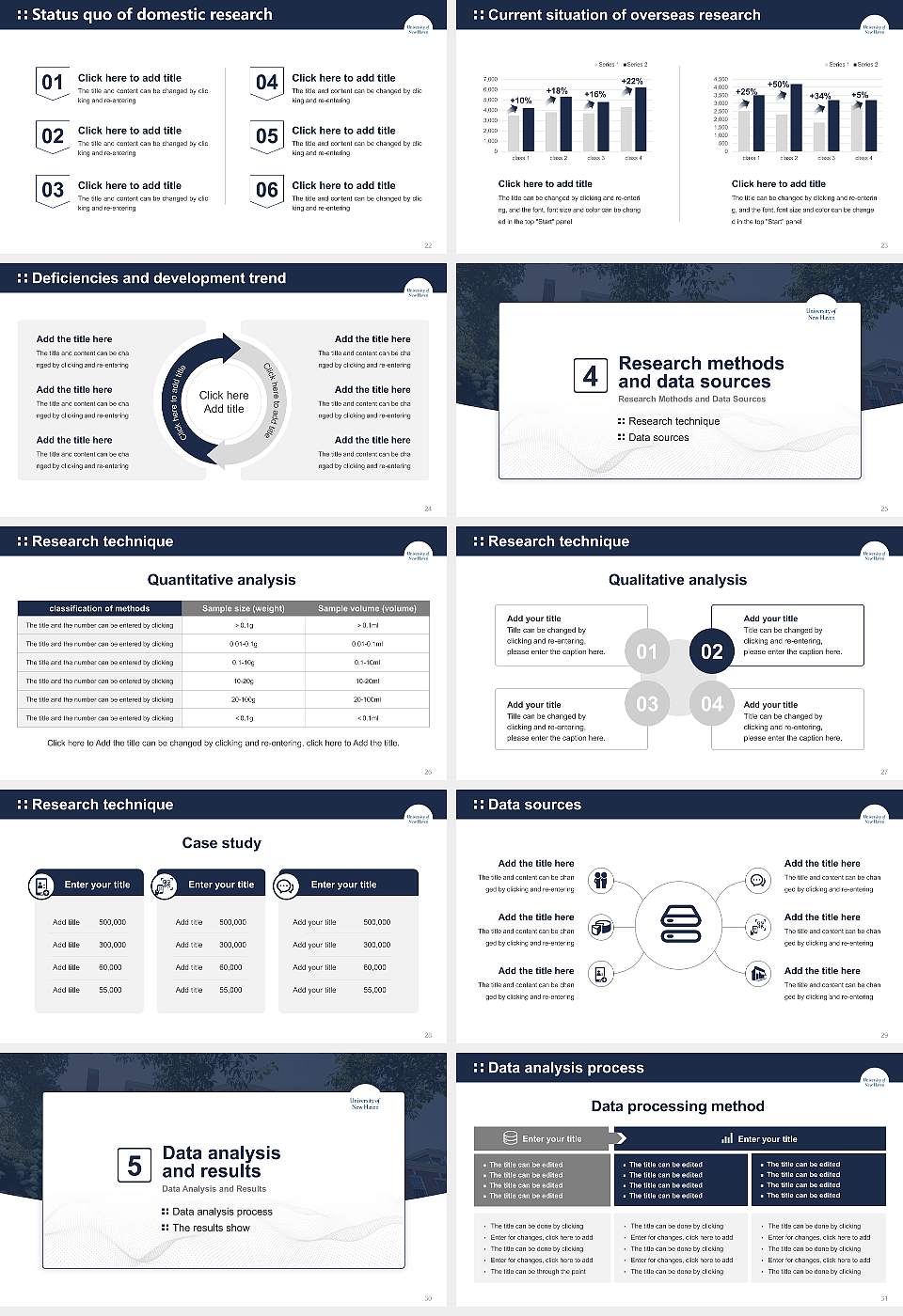 University of New Haven Graduation Thesis Defense PPT Template16:9 ratio PPT effect preview image4