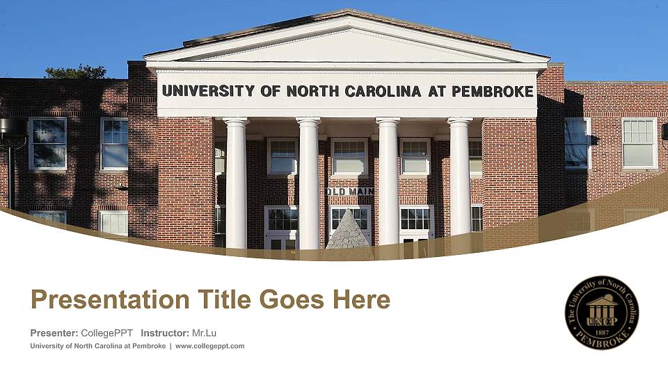 University of North Carolina at Pembroke Course/Courseware Creation PPT Template16:9 ratio PPT effect preview image