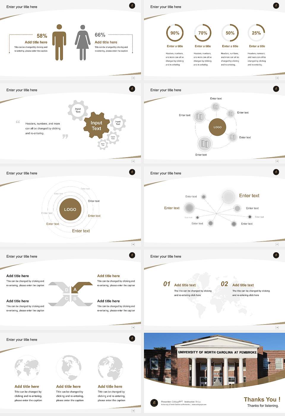 University of North Carolina at Pembroke Course/Courseware Creation PPT Template16:9 ratio PPT effect preview image4