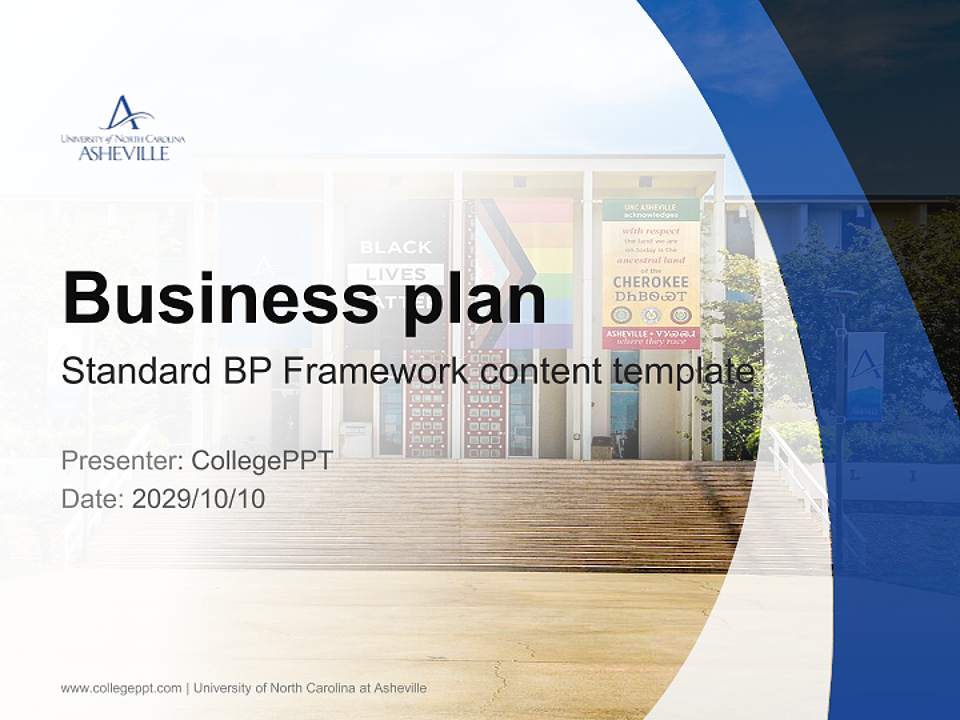 University of North Carolina at Asheville Competition/Entrepreneurship Contest PPT Template4:3 ratio PPT effect preview image9