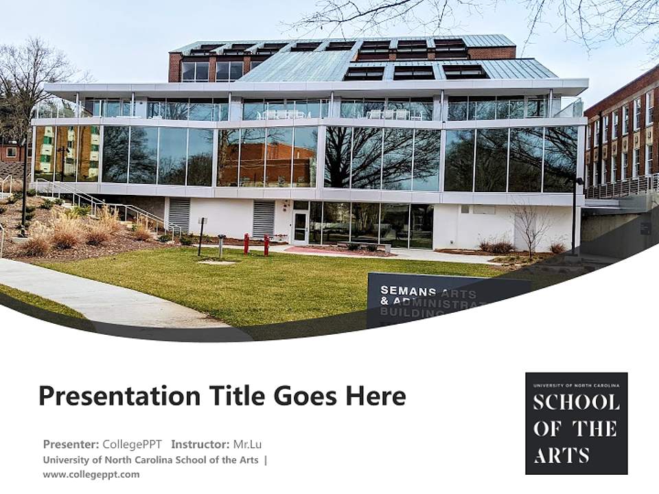 University of North Carolina School of the Arts Course/Courseware Creation PPT Template4:3 ratio PPT effect preview image5