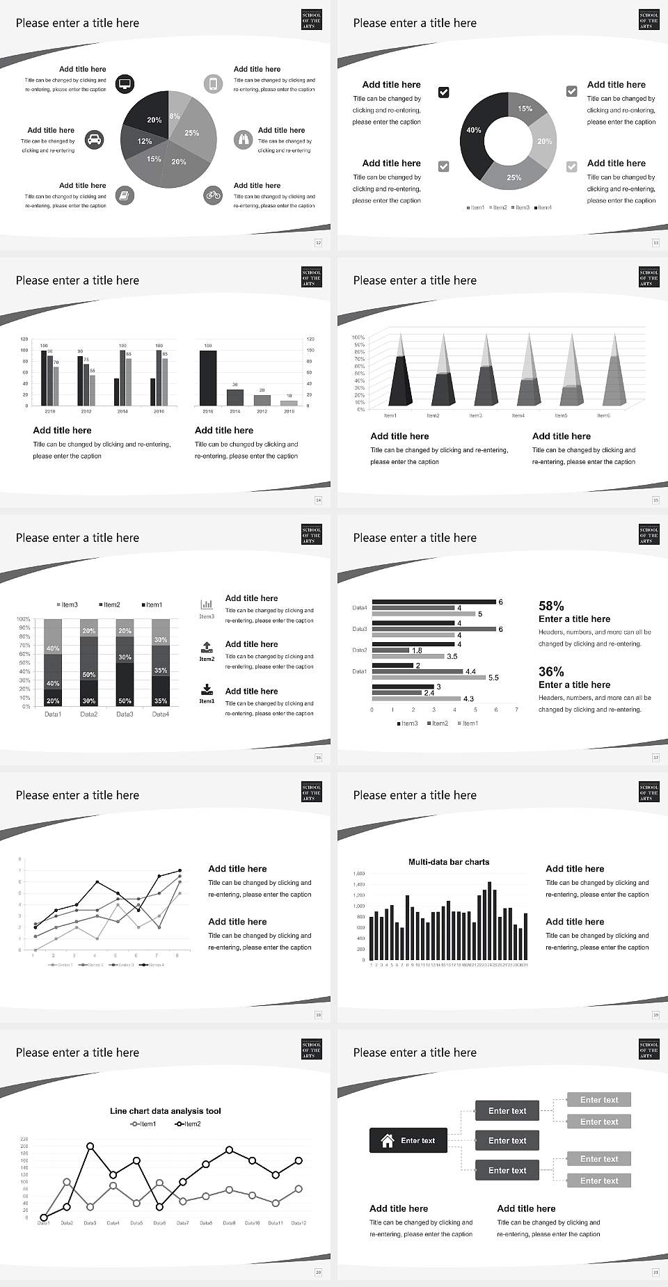 University of North Carolina School of the Arts Course/Courseware Creation PPT Template4:3 ratio PPT effect preview image3