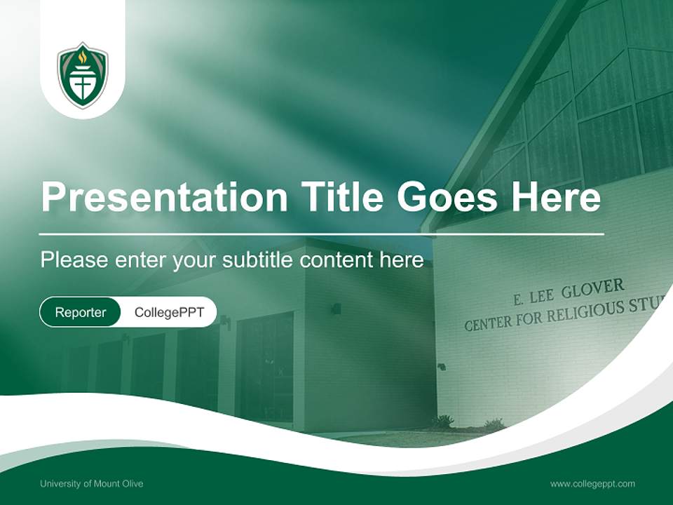 University of Mount Olive Lecture Sharing and Networking Event PPT Template4:3 ratio PPT effect preview image4