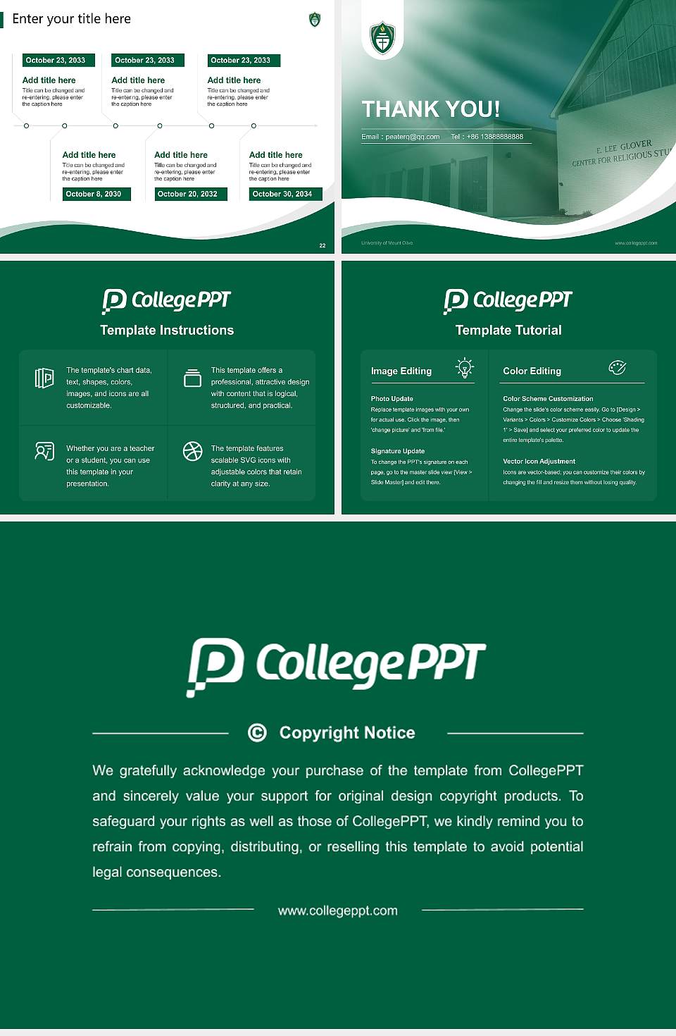 University of Mount Olive Lecture Sharing and Networking Event PPT Template4:3 ratio PPT effect preview image4