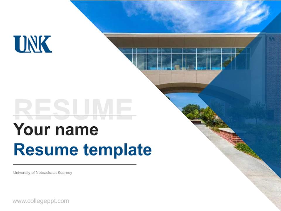 University of Nebraska at Kearney Resume PPT Template4:3 ratio PPT effect preview image5