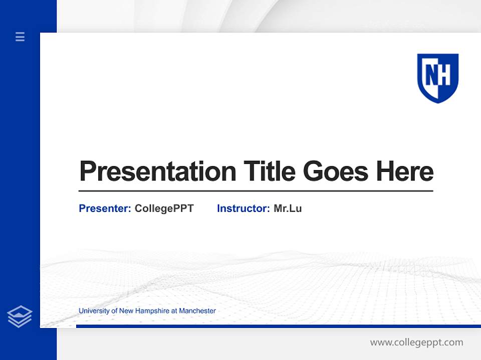 University of New Hampshire at Manchester Thesis Proposal/Graduation Defense PPT Template4:3 ratio PPT effect preview image5
