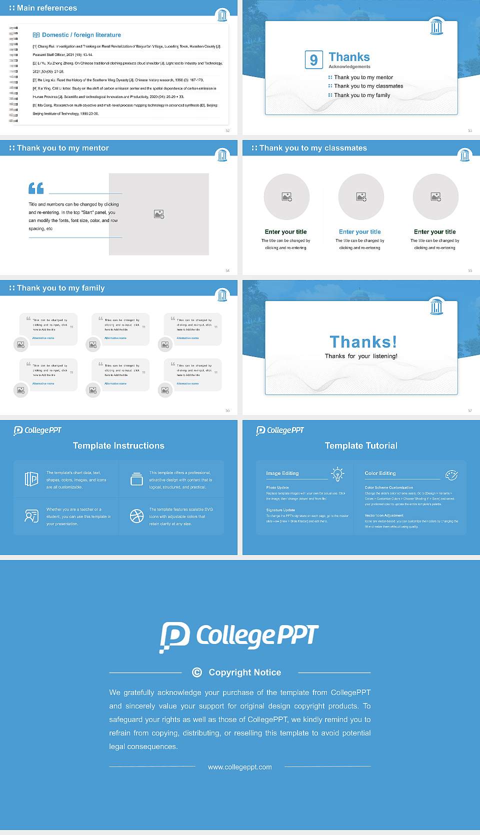 University of North Carolina at Chapel Hill Graduation Thesis Defense PPT Template16:9 ratio PPT effect preview image7