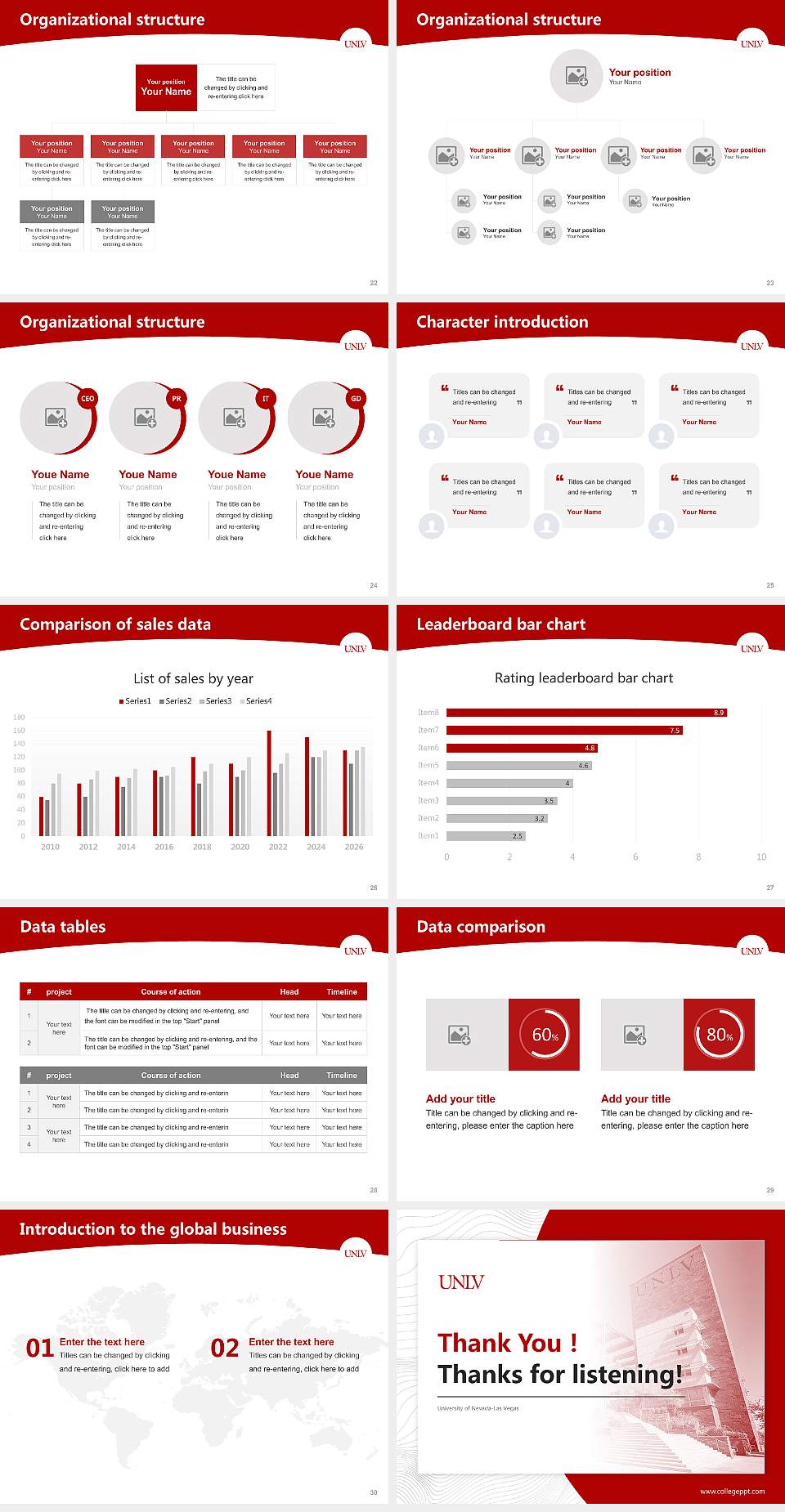 University of Nevada-Las Vegas Academic Presentation/Research Findings Report PPT Template4:3 ratio PPT effect preview image4