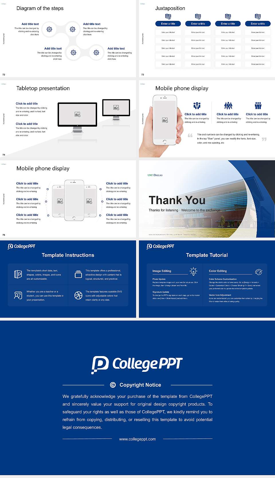 University of North Texas at Dallas Competition/Entrepreneurship Contest PPT Template16:9 ratio PPT effect preview image9