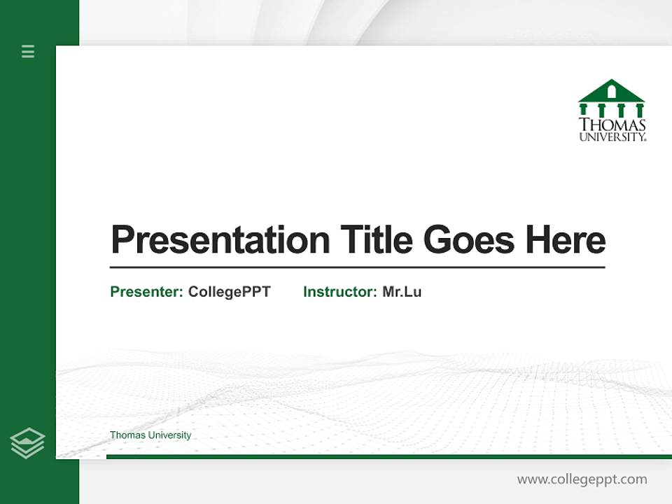 Thomas University Thesis Proposal/Graduation Defense PPT Template4:3 ratio PPT effect preview image5