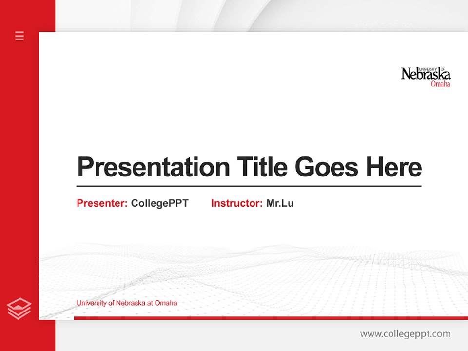 University of Nebraska at Omaha Thesis Proposal/Graduation Defense PPT Template4:3 ratio PPT effect preview image5