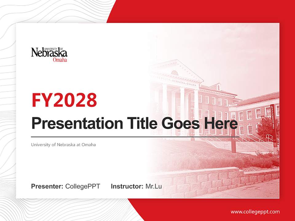 University of Nebraska at Omaha Academic Presentation/Research Findings Report PPT Template4:3 ratio PPT effect preview image5