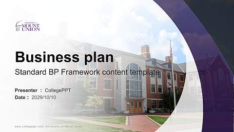 University of Mount Union Competition/Entrepreneurship Contest PPT Template