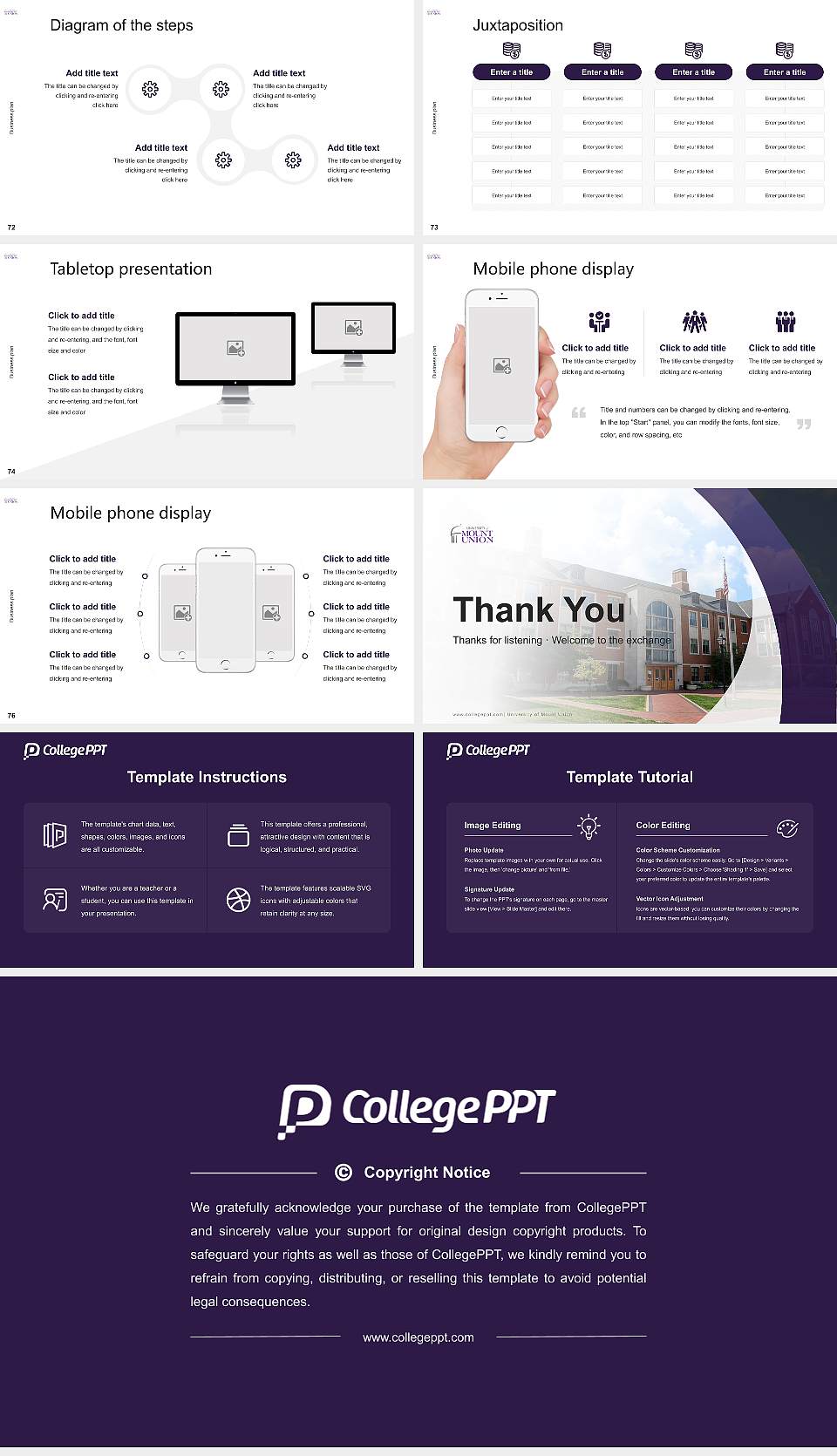 University of Mount Union Competition/Entrepreneurship Contest PPT Template16:9 ratio PPT effect preview image9