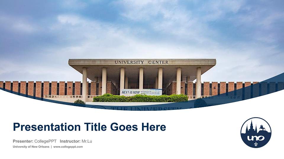 University of New Orleans Course/Courseware Creation PPT Template16:9 ratio PPT effect preview image