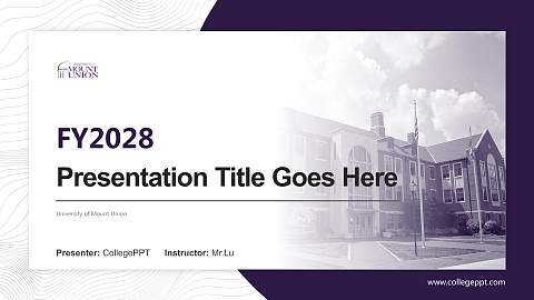 University of Mount Union Academic Presentation/Research Findings Report PPT Template