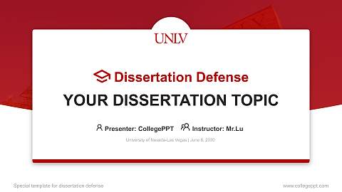 University of Nevada-Las Vegas Graduation Thesis Defense PPT Template
