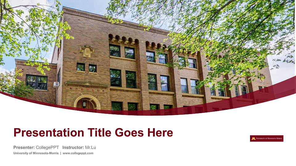 University of Minnesota-Morris Course/Courseware Creation PPT Template16:9 ratio PPT effect preview image