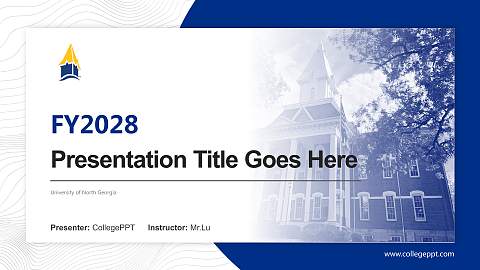 University of North Georgia Academic Presentation/Research Findings Report PPT Template