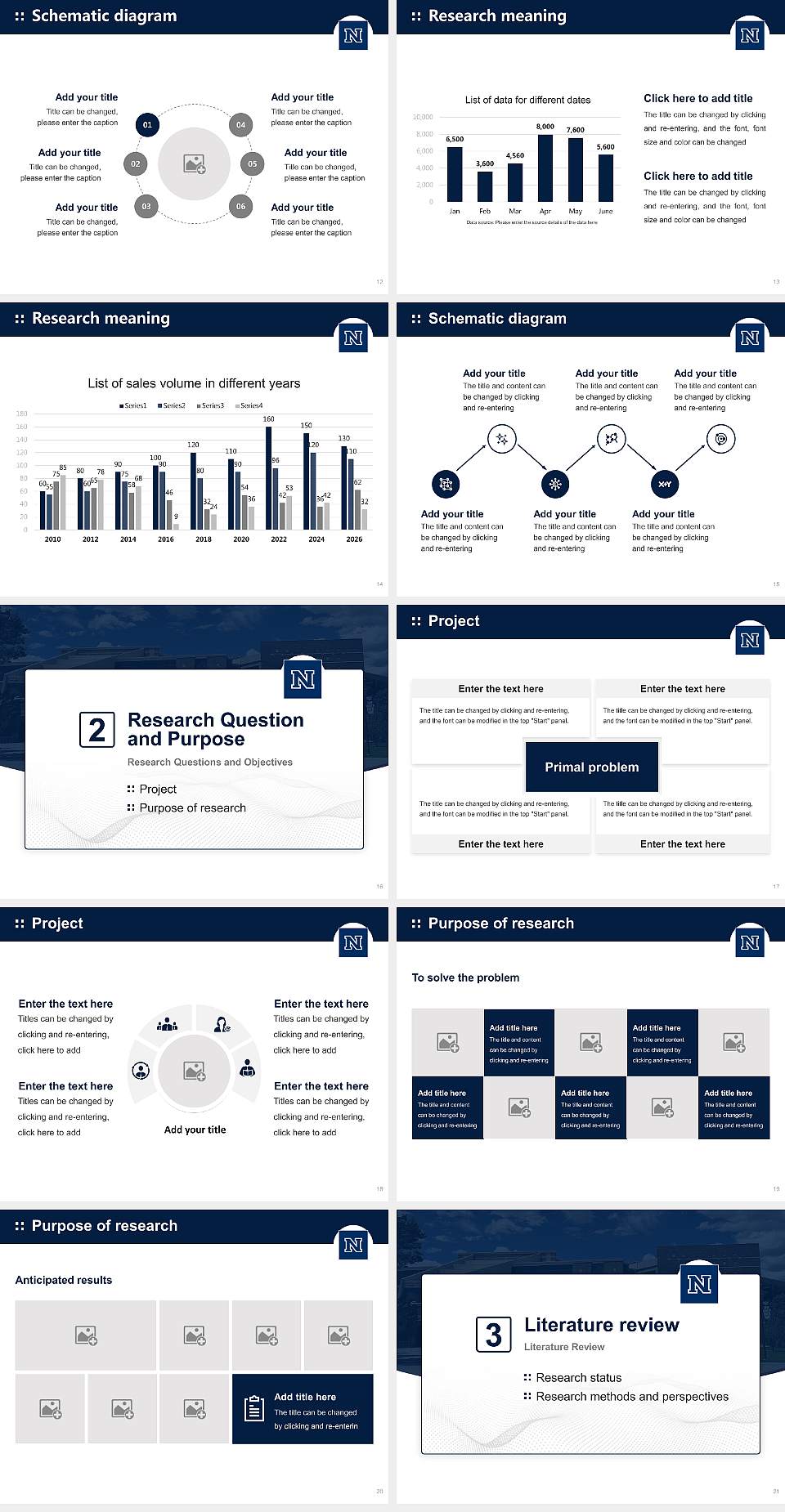 University of Nevada-Reno Graduation Thesis Defense PPT Template4:3 ratio PPT effect preview image3