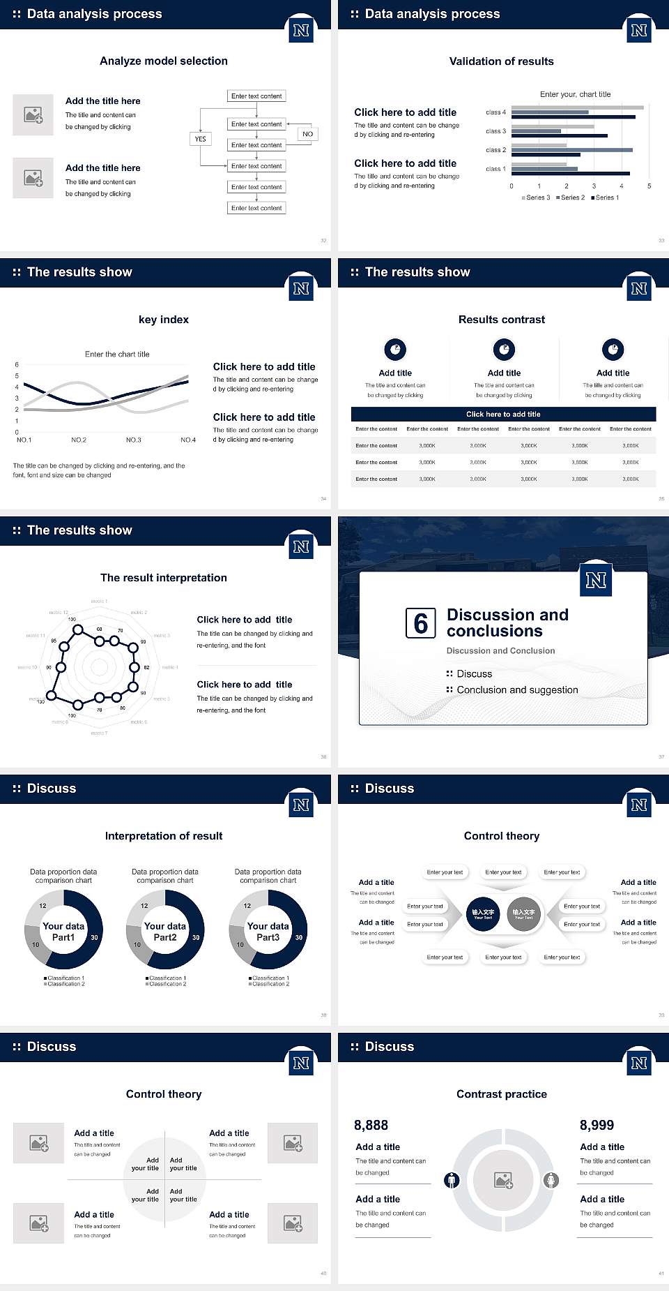 University of Nevada-Reno Graduation Thesis Defense PPT Template4:3 ratio PPT effect preview image5