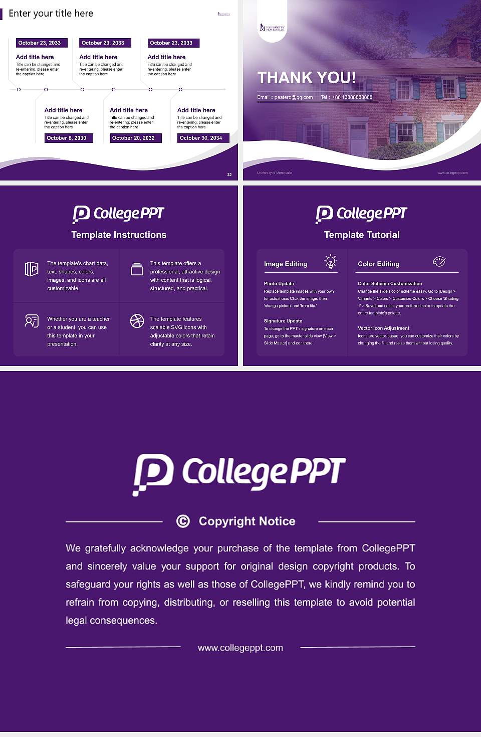 University of Montevallo Lecture Sharing and Networking Event PPT Template4:3 ratio PPT effect preview image4