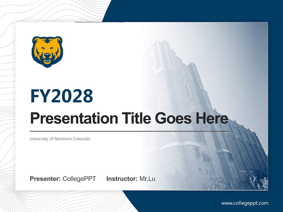 University of Northern Colorado Academic Presentation/Research Findings Report PPT Template4:3 ratio PPT effect preview image5
